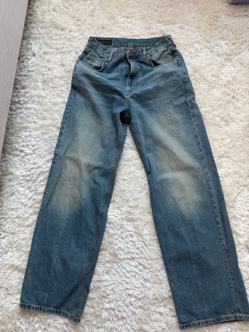 Zara Wide-Leg Jeans in Faded Blue